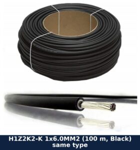 Cable, 6 mm2 x 100m / roll Black