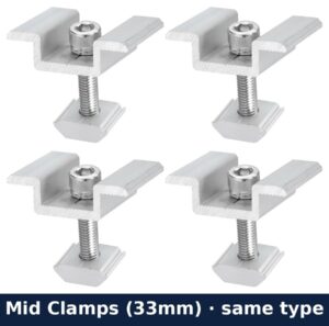 Mid Clamps 33mm — 60mm, 33mm module thickness