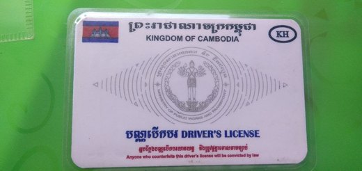 Driver's licence (back) – Ministry of Public Works and Transport